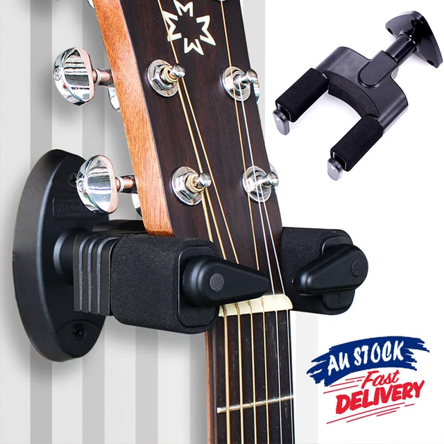 Guitar Ukulele Bass Wall Mount Stand Rack Hanger Holder Short Slotted Hook Auto
