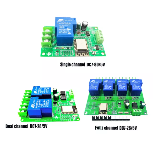 WIFI 1/2 Channel Relay Module ESP-12F Development Board DC 5V 7- 80V 30A ESP8266