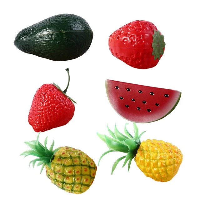 12 Pièces Fruits Artificiels Réalistes - Faux Fruits Décoration Cuisine, Pommes Bananes Oranges Raisins Mangues