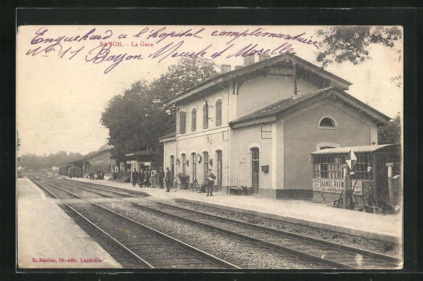 CPA Bayon, la Gare