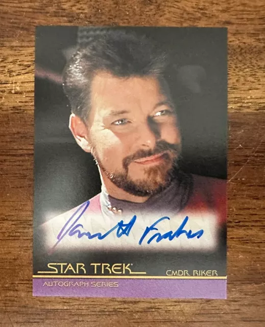 Star Trek Inflexions TNG Auto Autograph A97 Jonathan Frakes as Will Riker