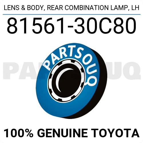 8156130C80 Genuine Toyota LENS &amp; BODY, REAR COMBINATION LAMP, LH OEM