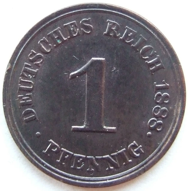 Moneta Reich Tedesco Impero Tedesco 1 Pfennig 1888 E IN Extremely fine