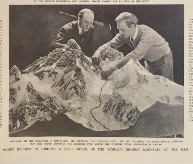 MOUNT EVEREST BUILDING A Scale Model UK 1952 ILN 14.5x10" 1pp 18.82