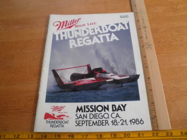 1986 Mission Bay Thunderboat Regatta racing Program Hydroplane Miss Budweiser