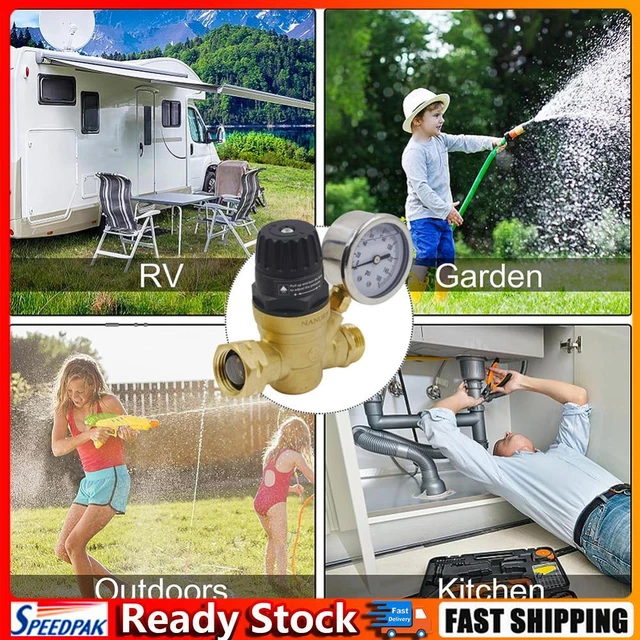 Regolatore pressione acqua 3/4 pollici valvola riduttore di pressione camper compatta regolabile H