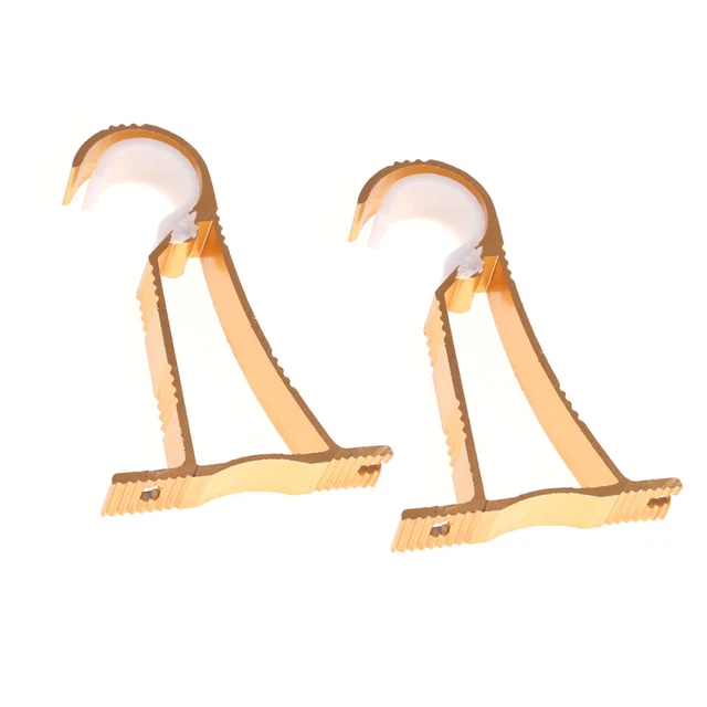 2 Pcs Curtain Rod Roman Pole Alloy Bracket Brackets Adjustable