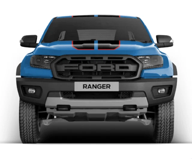 FORD RANGER RAPTOR Special Edition Black Red Bonnet Stripe fits (2018 ...