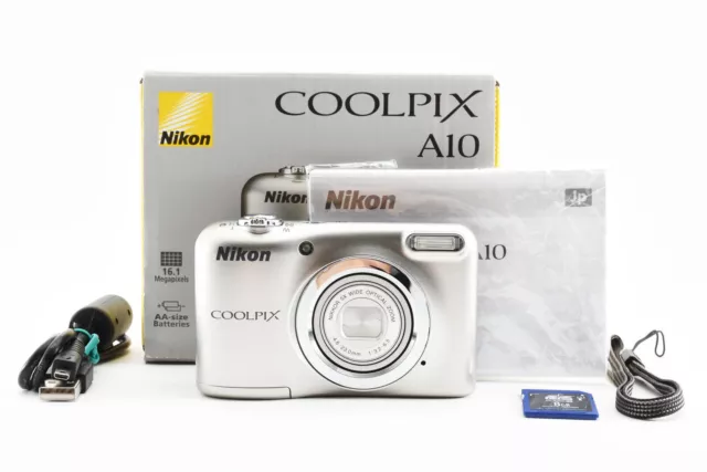 [Sin usar en caja] Cámara digital compacta Nikon COOLPIX A10 Silver 16.1MP...