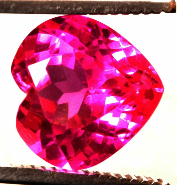 18.65 Cts. Natural Mogok Rich Pink Sapphire Heart Shape Certified Gemstone