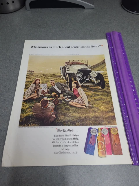 1964 Haig & Haig: Knows As Much About Scotch as the Scots Vintage Print Ad