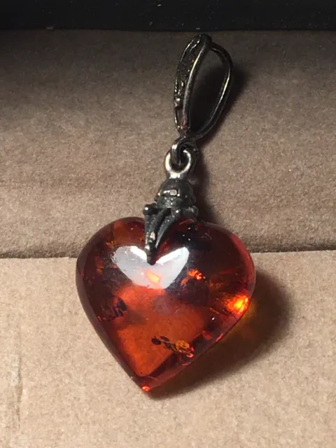 baltic amber heart pendant