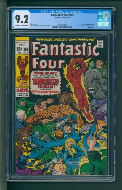 Fantastic Four #100 CGC 9.2 OWTW Pages Jack Kirby