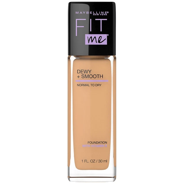 Maybelline Fit Me Dewy and Smooth Liquid Foundation, 310 Sun Beige, 1 fl oz
