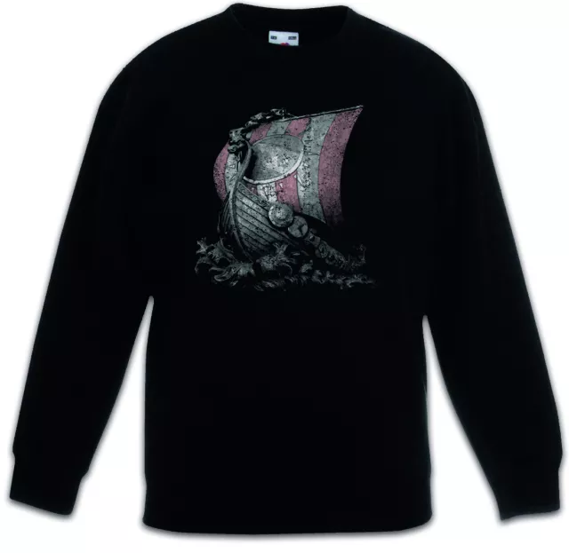 VIKING SHIP I Kinder Pullover Vikings Langschiff Wikinger Walhalla Drachenschiff