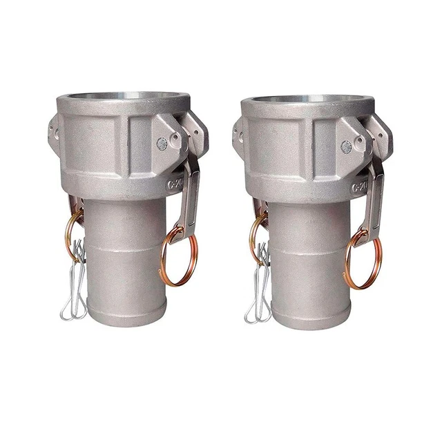 2 pcs 2 inch Discharge Hose Aluminum Cam Lock Fittings, Cam and Groov...