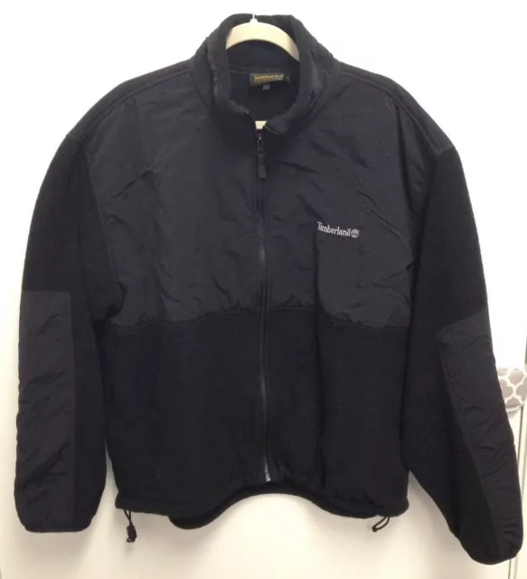 Timberland Mens Fleece Jacket Size XL Black Polyester WeatherGear