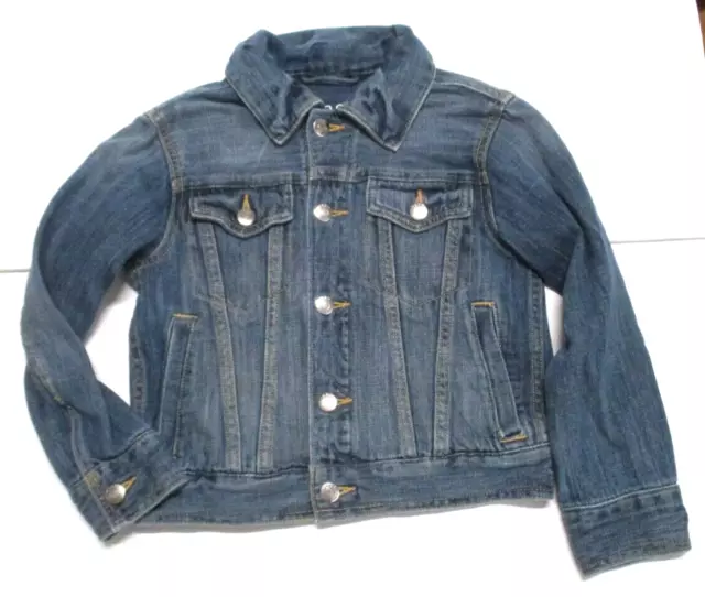 Girls Gap Kids 1969 Blue Denim Button Down Jean Jacket Size S Small 6 7