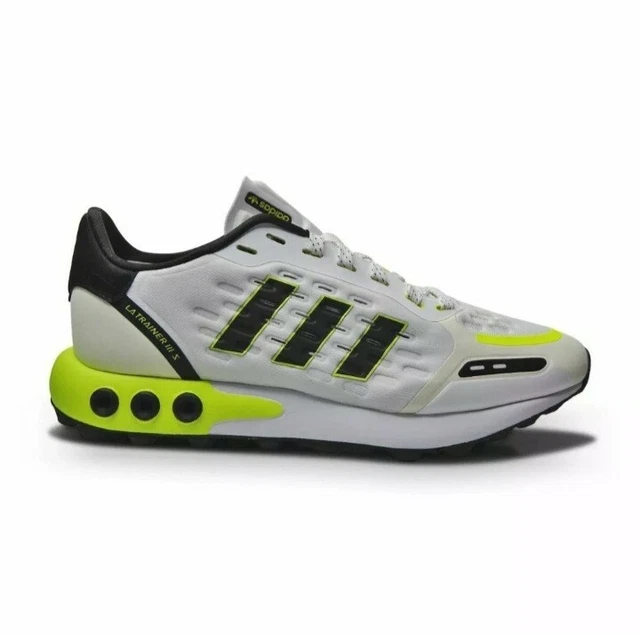 JUNIORS ADIDAS LA Trainer III J FY7216 White Black Yellow UK 5