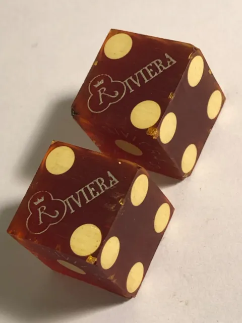 1960s Riviera Hotel & Casino dice pair (some wear) 053123@