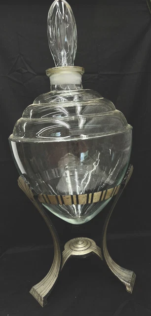 Fabulous 1920s Art Deco Apothecary Pharmacy Show Globe with Stand Fabulous 1920s Art Deco Apothecary Pharmacy Show Globe with Stand