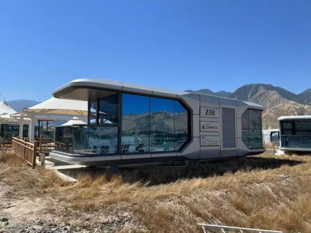 Space Capsule Tiny Home Future Looking Home! 1 Bedroom, Living Room.
