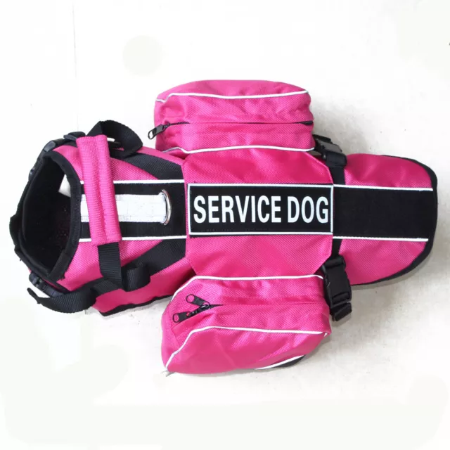 Backpack Dog Harness Service Dog Vest Removable Saddle Bag for Pitbull Terrier