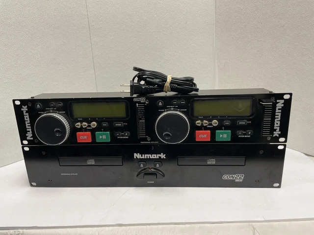 Numark Cdn22 Mk3 Professional Dual Twin Cd Player Mobile Dj Disco Decks - Tested