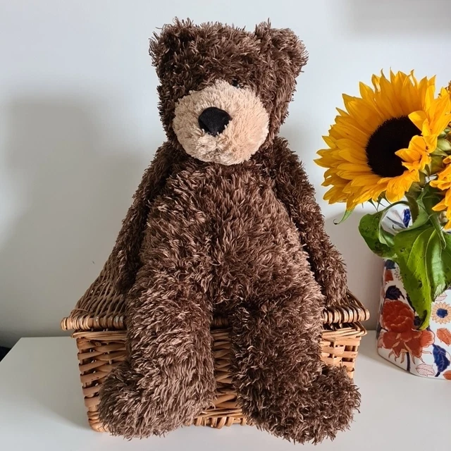 JELLYCAT BUNGLIE BEAR Medium Dark Brown Bear Rare 16" VGC Soft