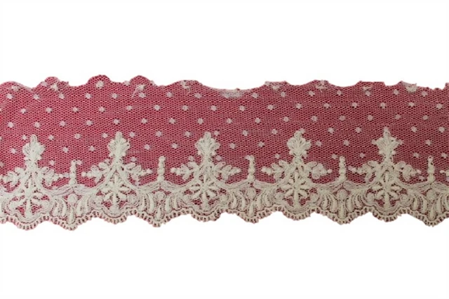Ruban Dentelle En Tulle De Coton Haut 10 Cm - Marque Sweet Trims - Vente Au Mètre
