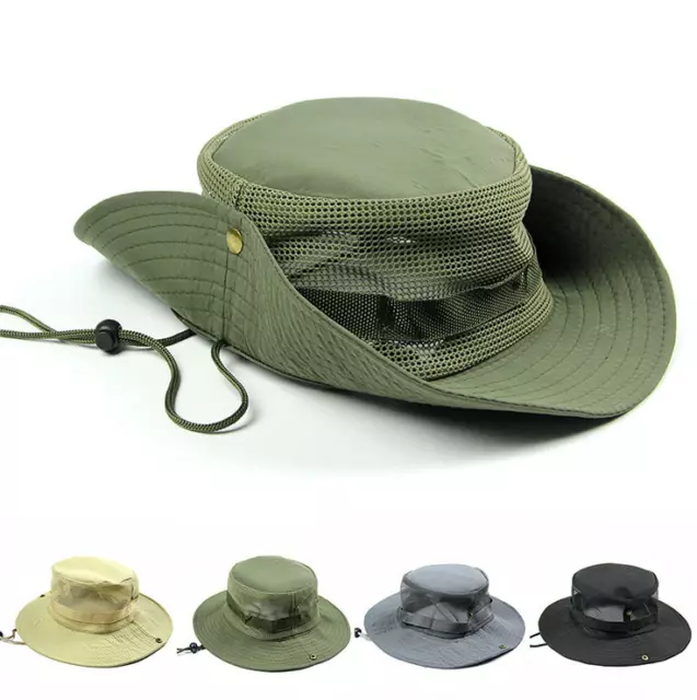 NEW Boonie Bucket Hat Cap Fishing Hunting Summer Military Men Sun UV Protection