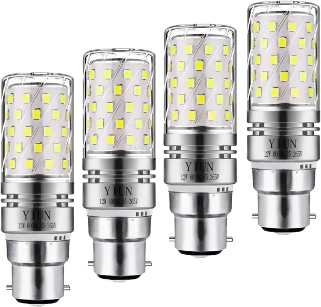 Yiun B22 LED Maislampen 12W, 100W Glühlampe Äquivalent, 1200lm, kühlweiße LED