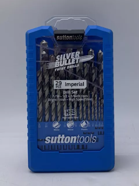 Sutton Tools Silver Bullet 29 Piece HSS Imperial Drill Set