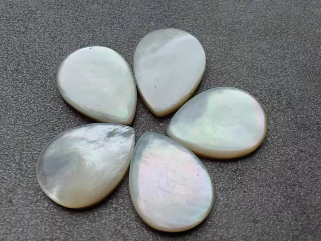 Cabujón pera MOP (Madre Perla) 5x7 mm - 10x14 mm piedra preciosa pulida suelta