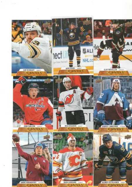 10 NHL Trading Cards zur Auswahl--Upperdeck 20/21 Canvas Inserts