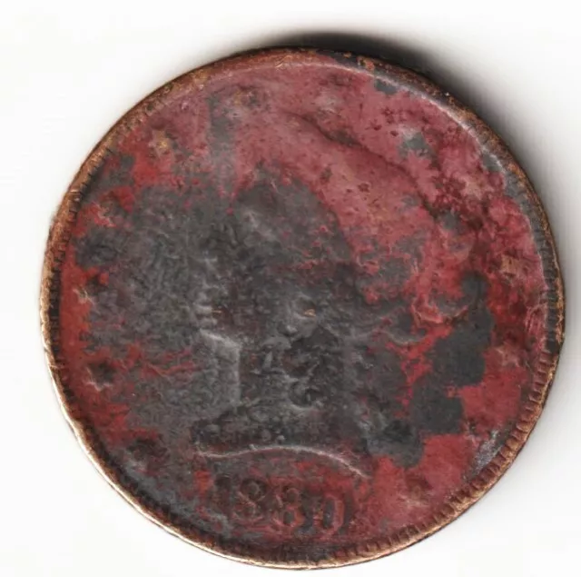 1880 25-cent pattern coin from UNITED STATES OF AMERICA