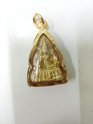 Phra Phuttha Chinnarat Gold Micron Pendant Talisman Holy Thai Buddha Amulet