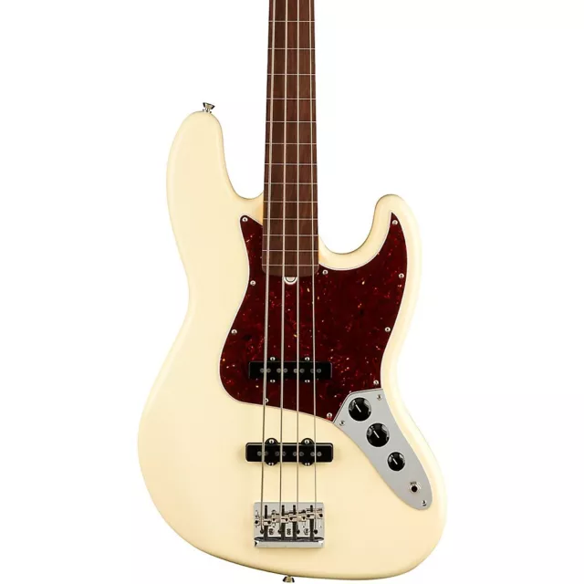 Fender American Professional II Fretless Jazz Bass Rosewood FB Olympic White