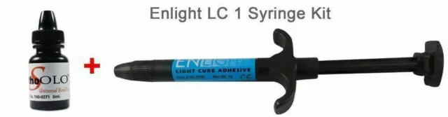 5 X Ormco Enlight Light Cure Adhesive - 1 Syringe (4 Gm) + Bond (5 ml) - kit
