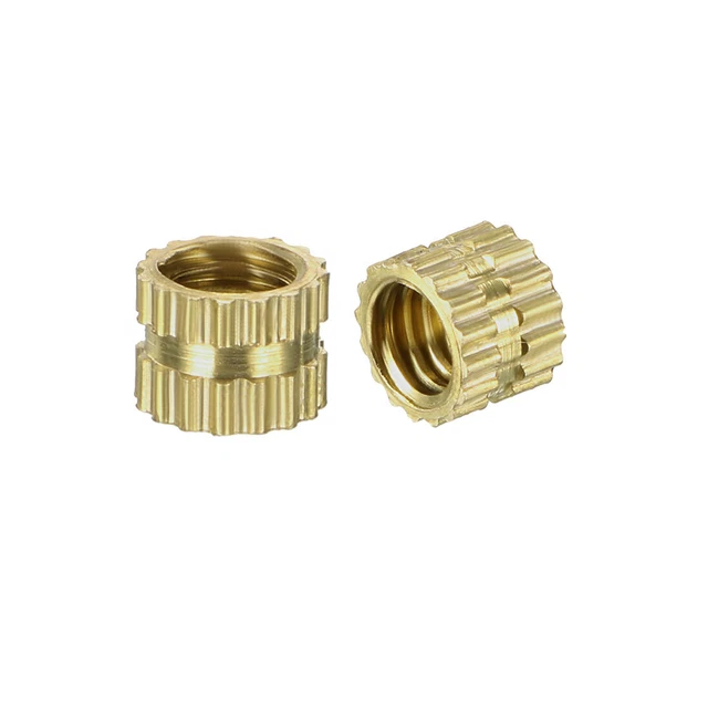 M4 x 4mm(L) x 5mm(OD) Dadi zigrinati in ottone con inserto filettato, 80 pz