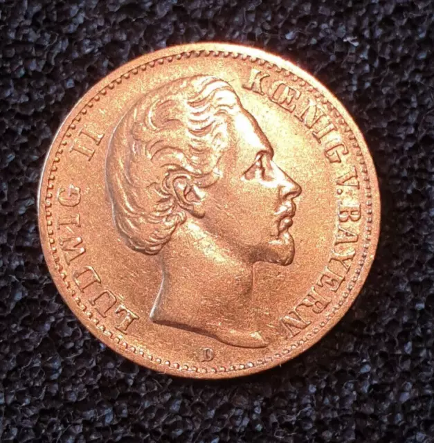 10 Mark Goldmünze 1878 D Ludwig II v. Bayern