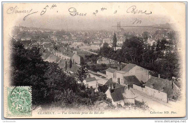 58 CLAMECY - vue generale prise du bel air -