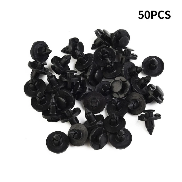 50 pièces 8 mm trou rivets en plastique housse de fixation poussée clip de fix