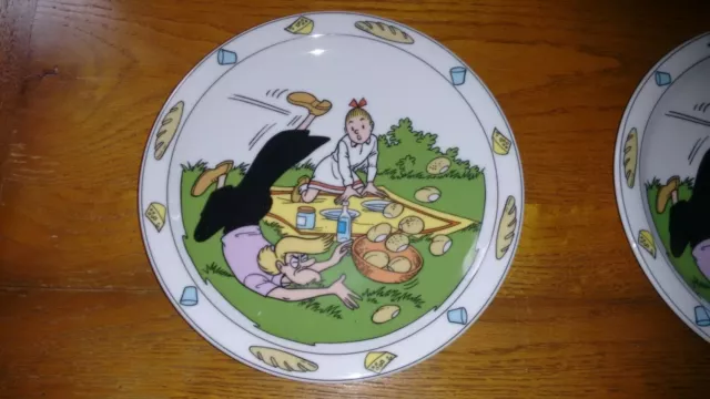 Lot de 4 assiettes Bob et Bobette Suske en Wiske Très bel état 2