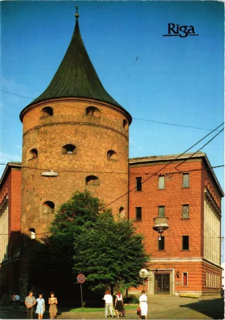 CPM AK RIGA The Powder Tower 1650 and the Revolution Museum LATVIA (372087)