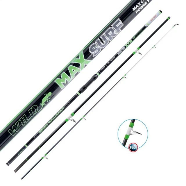 Canna Pesca Surfcasting 3 Pezzi Falcon Max Surf 4.50 -180 Gr Anelli Fuji New2021