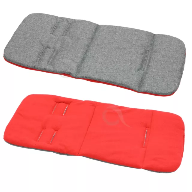 Pram stroller buggy LINER INSERT soft washable universal  Grey Melange - red