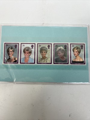 Princess Diana Commemorative strip of 5 postage stamps Limited Edition with COA