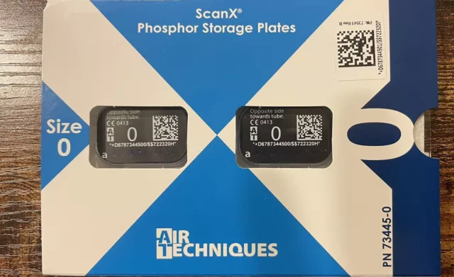 Air Techniques 73445-0 ScanX Intraoral Phosphor Dental Plates Size #0 2/Bx