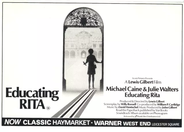 A5 Film Magazine Advert Educating Rita Michael Caine Julie Walters
